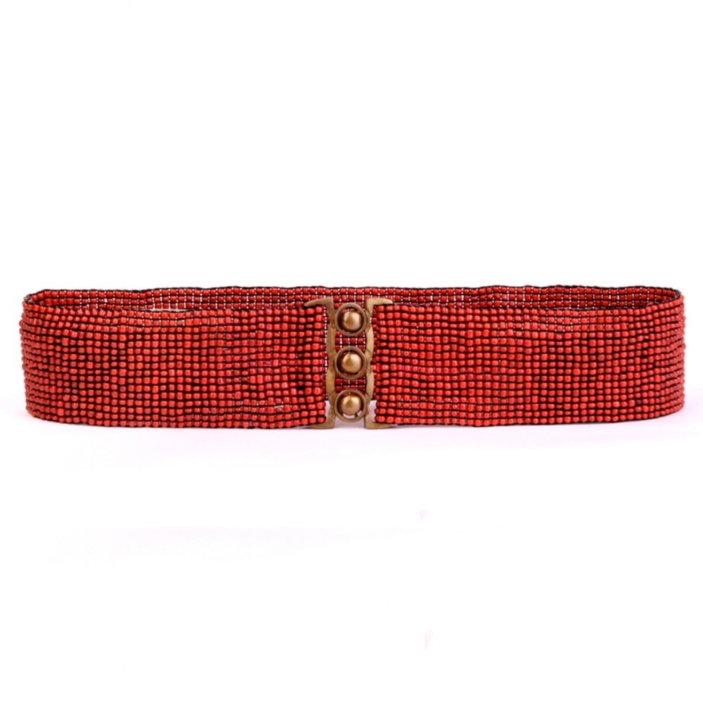 Erik & Mike Beaded Belt Coral